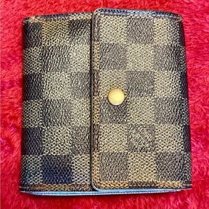 Louis Vuitton Checkered Wallet - Brown and Tan